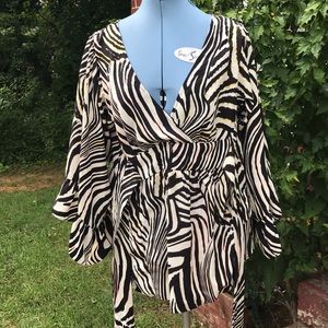 Betsey Johnson Zebra Print Top